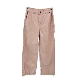 MADEWELL X MN Women's Pink Denim The Wide Leg Jeans Size 28